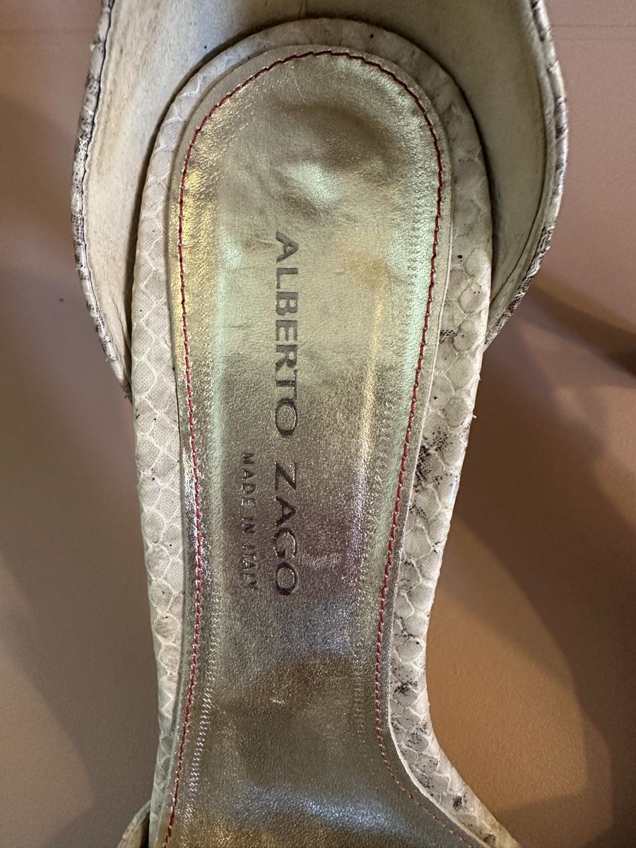 Scarpe da donna: Sandalen, Alberto Zago, Python/rot, Grösse 39 – Nuovo (secondo la descrizione) da Oberwil BL venduto da orsay 5