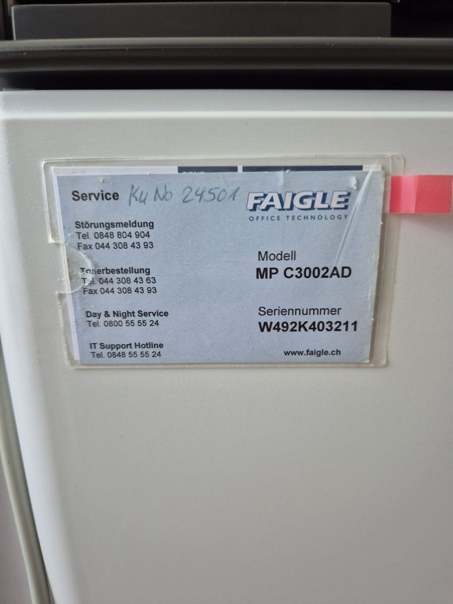 Stampanti: FAIGLE Drucker MP C3002 – Usato da Ennetbürgen venduto da bru_kmn5 8