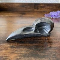 ✲ Schungit Raben Krähen Schädel ✲ 59g / 97mm Shungite Skull
