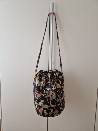 Borsa a sacco Piero Guidi, fantasia Magic Circus, come nuova