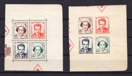 R5061  /  MONACO bloc Croix-Rouge en 2 quarts neufs XX