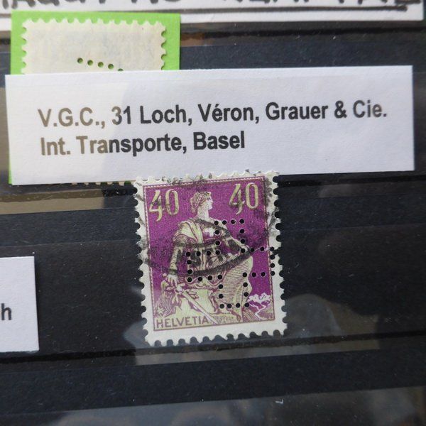 Alle Briefmarken: div. interessante PERFIN - Marken  siehe Bilder – Gebraucht aus Egliswil von Trens01 3