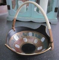 Mid Century Henkelschale, Keramik, 50/60er Jahre