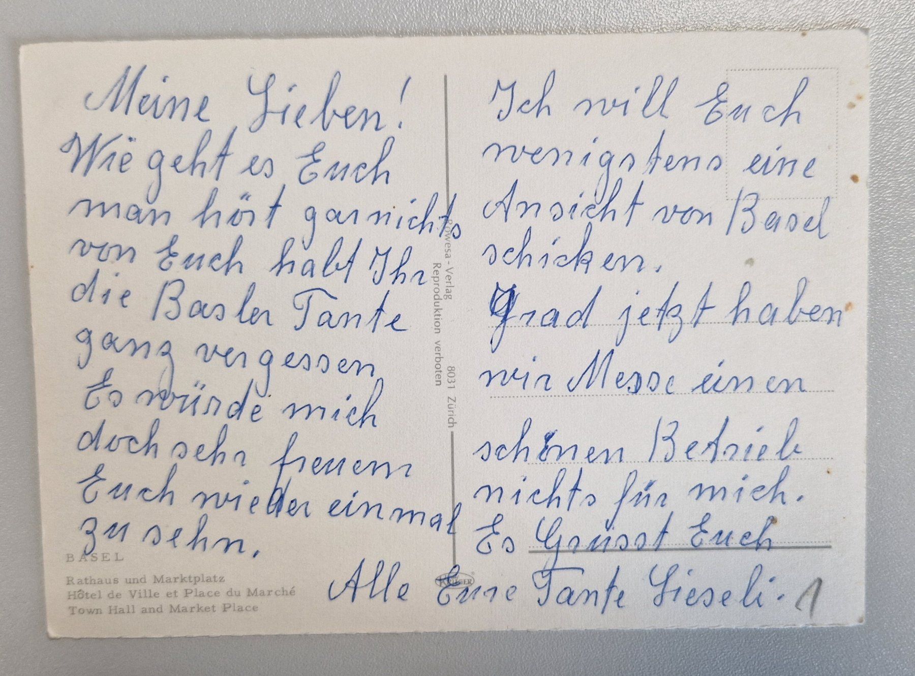 Cartoline postali: Basel Rathaus, alt – Usato da Melchnau venduto da Arthurius 1