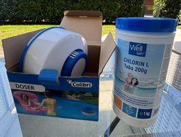 COMBO: Colibri Dosierschwimmer + WellSan Chlorin L Tabs 1kg