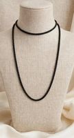 Collana catena intrecciata colore nero unisex
