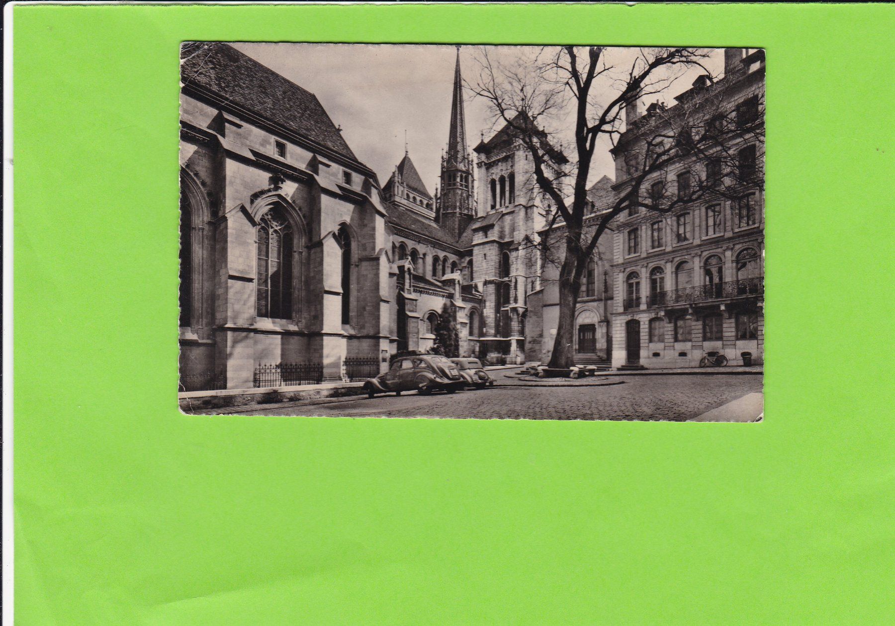 Ansichtskarten: Genève-Cthédrale de St. Pierre-Oldtimer – Gebraucht aus St. Peterzell von neckertal