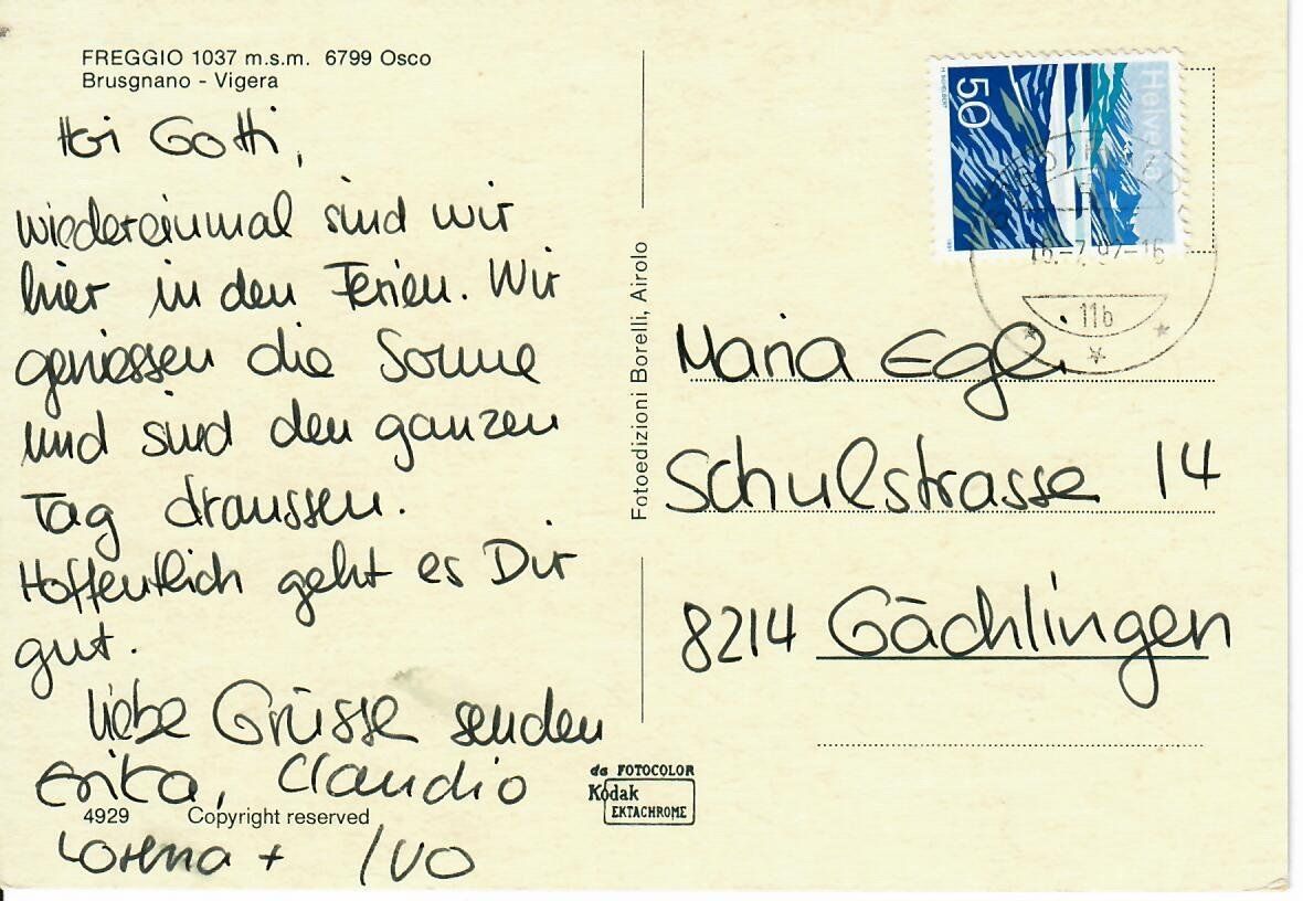 Cartoline postali: Freggio – Usato da Hochdorf venduto da Ziegel-16 1
