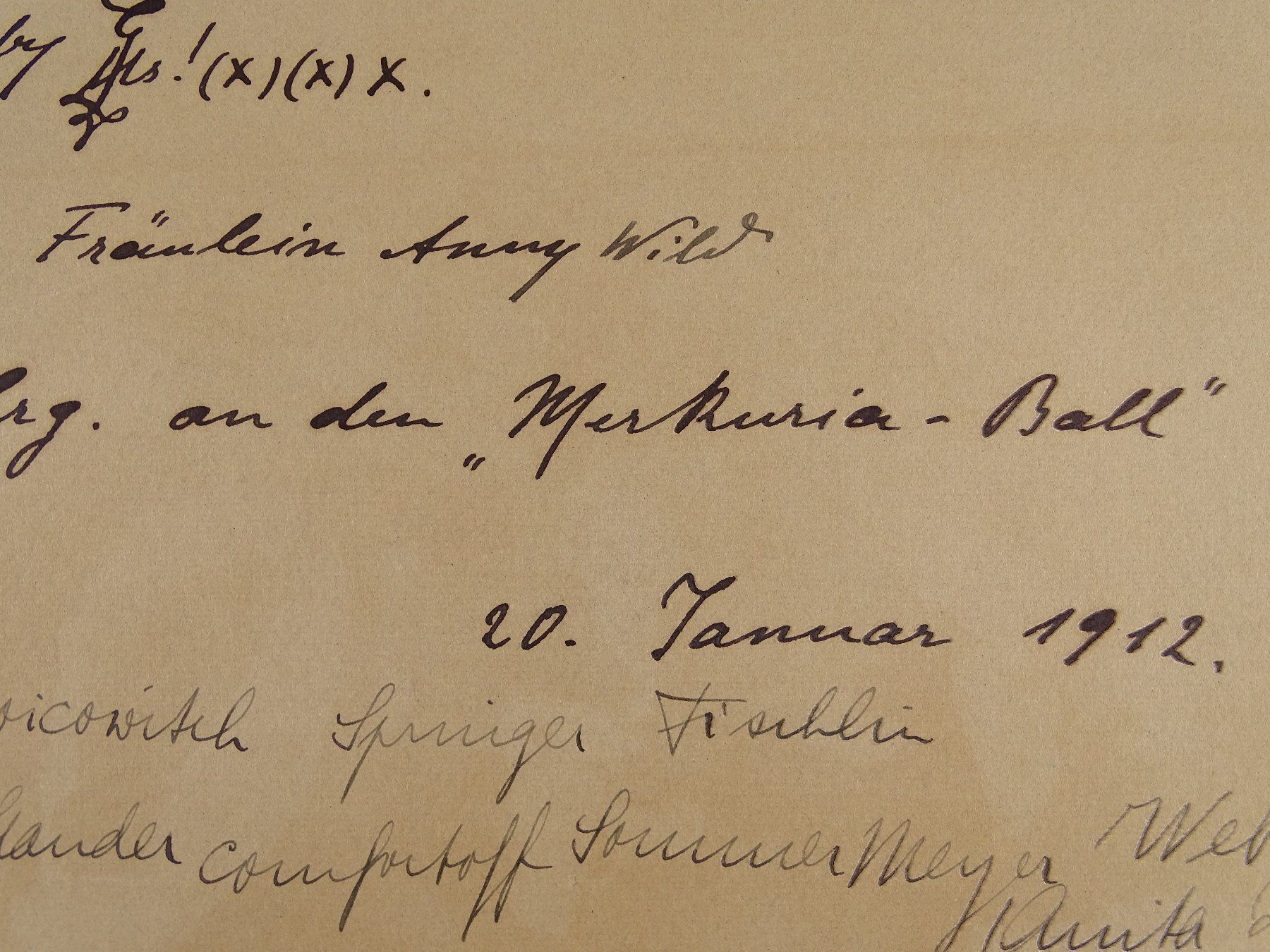 Cartoline postali: STUDENTIKA, MERKURIA-BALL 1912 – Usato da Grüningen venduto da Kartensammler 6
