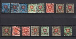 Lots Timbres Suisse  , 1924 - 1940  Wappenmuster voir Photos