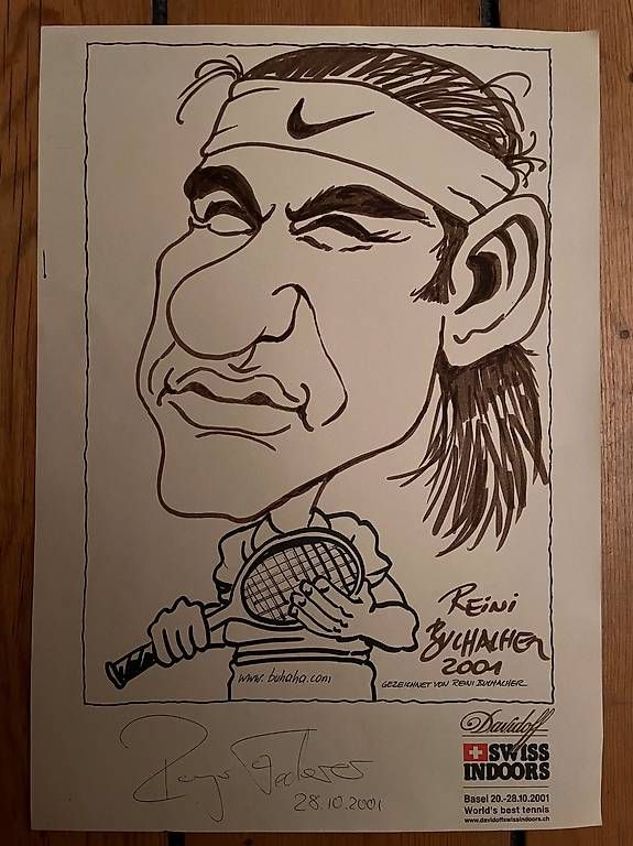 Posters & Illustrations: Bild & Unterschrift von Roger Federer – D'occasion à Basel par BasileaAficionado
