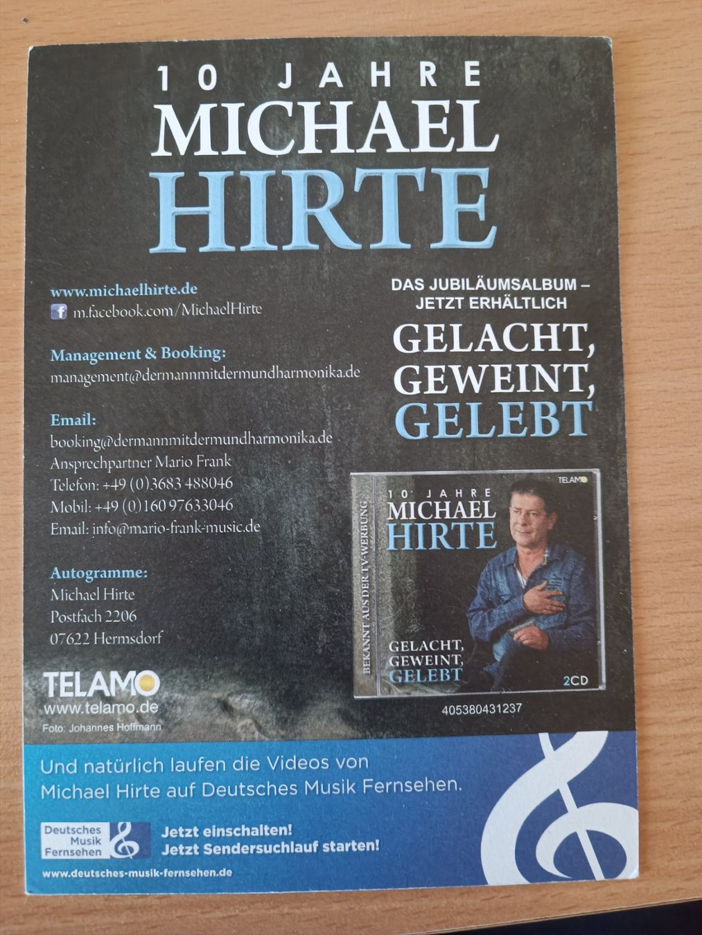 Autographes: Michael Hirte - handsignierte Autogrammkarte – D'occasion à Menziken par Artographs 1