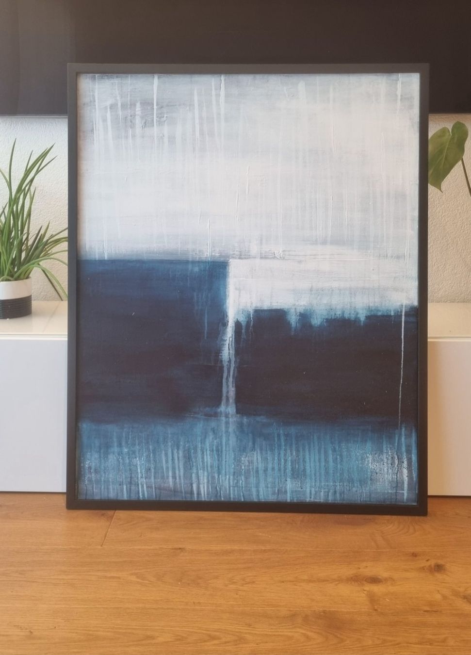 Tableaux: Originales abstraktes Gemälde 80x100cm mit Rahmen – Neuf (Voir description) à Urdorf par Contra8 1