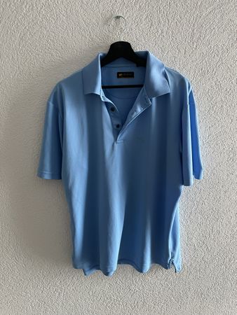 Jack Nicklaus Golf Poloshirt Gr. L Blau kurzarm Baumwolle To