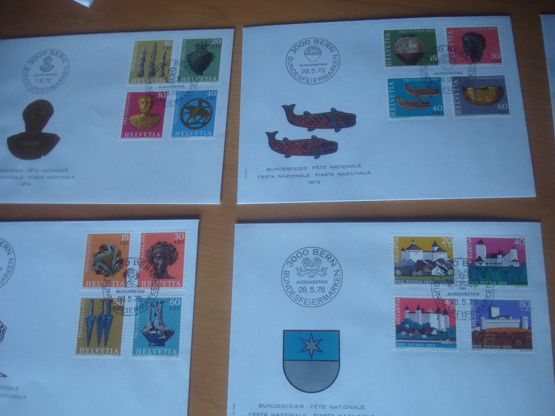 Tutti i francobolli: RR PP 1972 - 1981 FDC Sammlung – Usato da Gordola venduto da Polentaefung 1