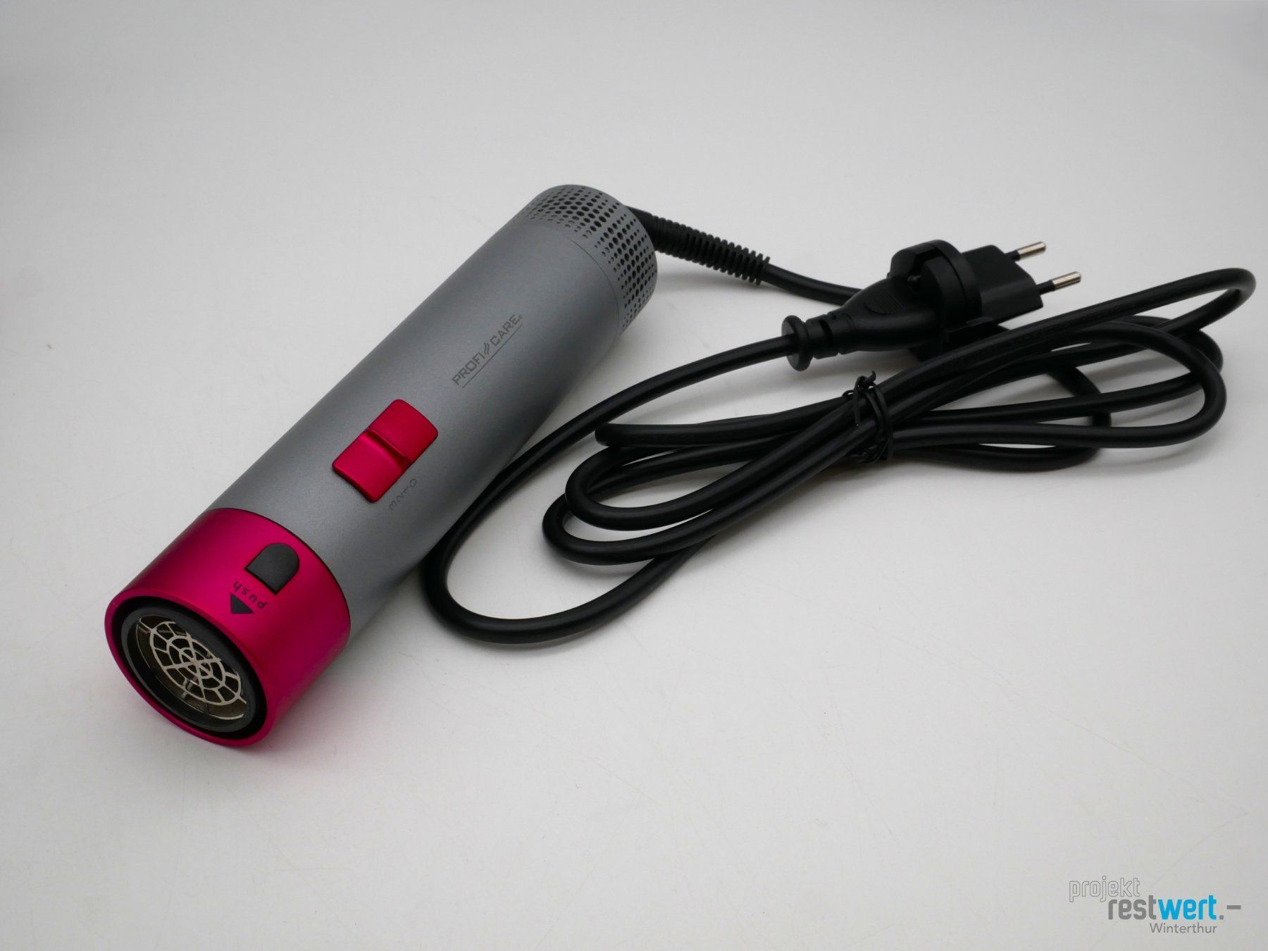 Haarpflegeprodukte: PROFICARE Warmluft-Lockenbürste, Grau-Pink – Neu (gemäss Beschreibung) aus Winterthur von Restwert_Winterthur 2
