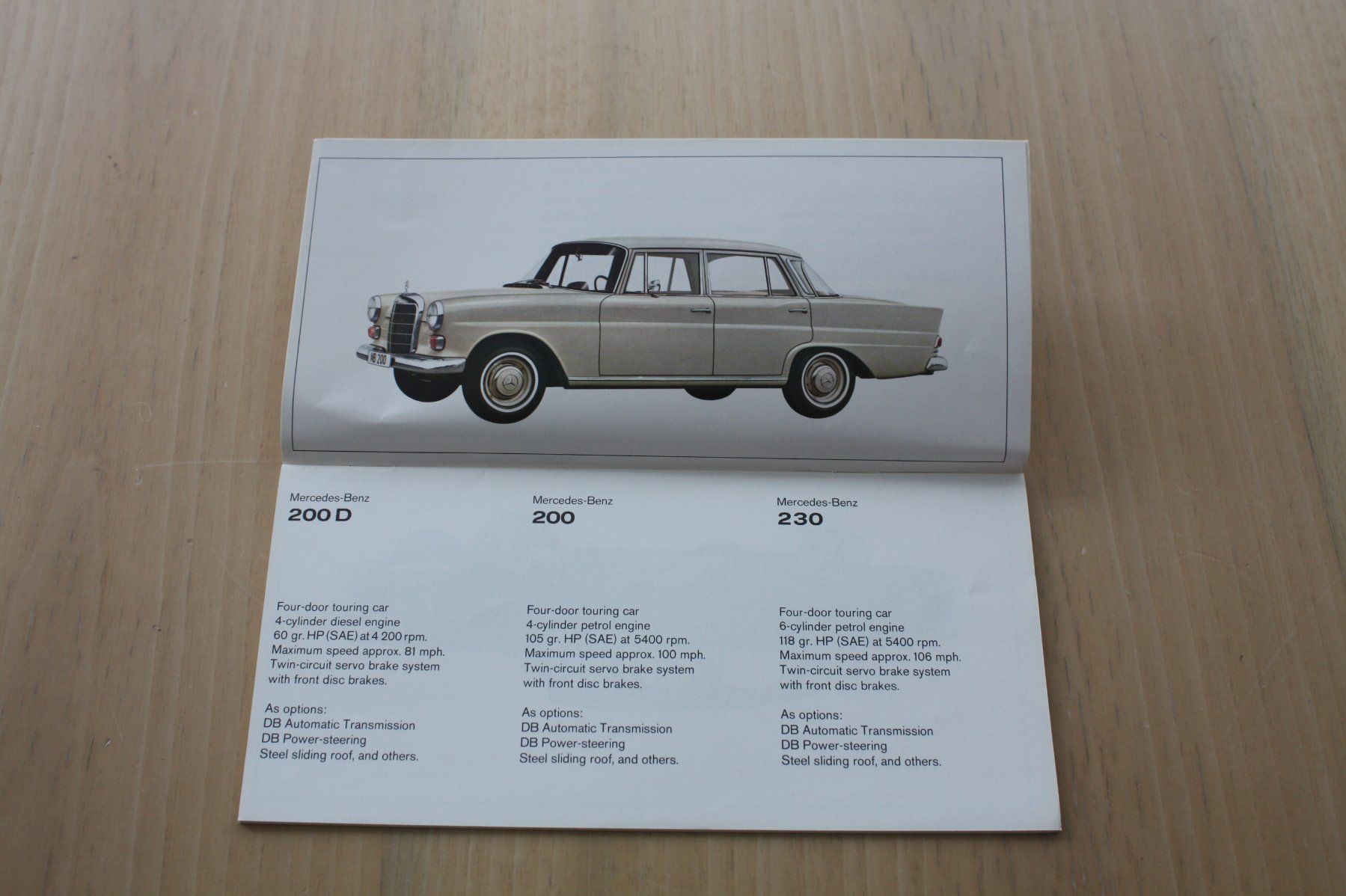 Mercedes-Benz Documenti: Mercedes-Benz Modell Programm Prospekt 9/1965 – Usato da Wikon venduto da erwin400 1