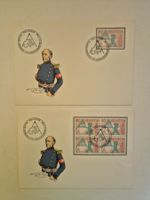 Briefumschlaege mit Briefmarken und Stempel Motiv General...
