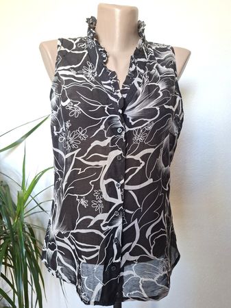 Chemisier S.Oliver- coton & soie -imprimé floral – Gr. 40