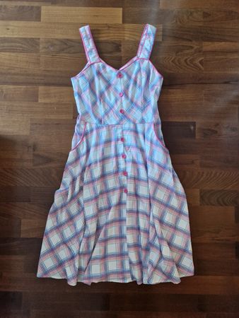 Kleid Voodoo Vixen kariert mit Gürtel Grösse M neuwertig