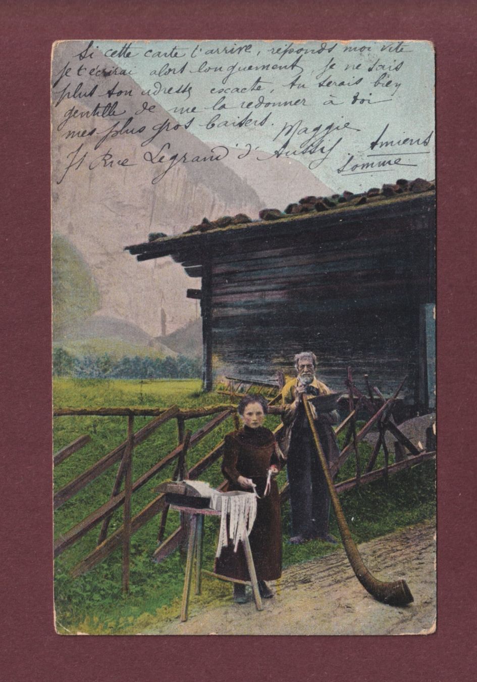 Ansichtskarten: ALPHORNBLÄSER - 1904 – Gebraucht aus Pully von nicecards