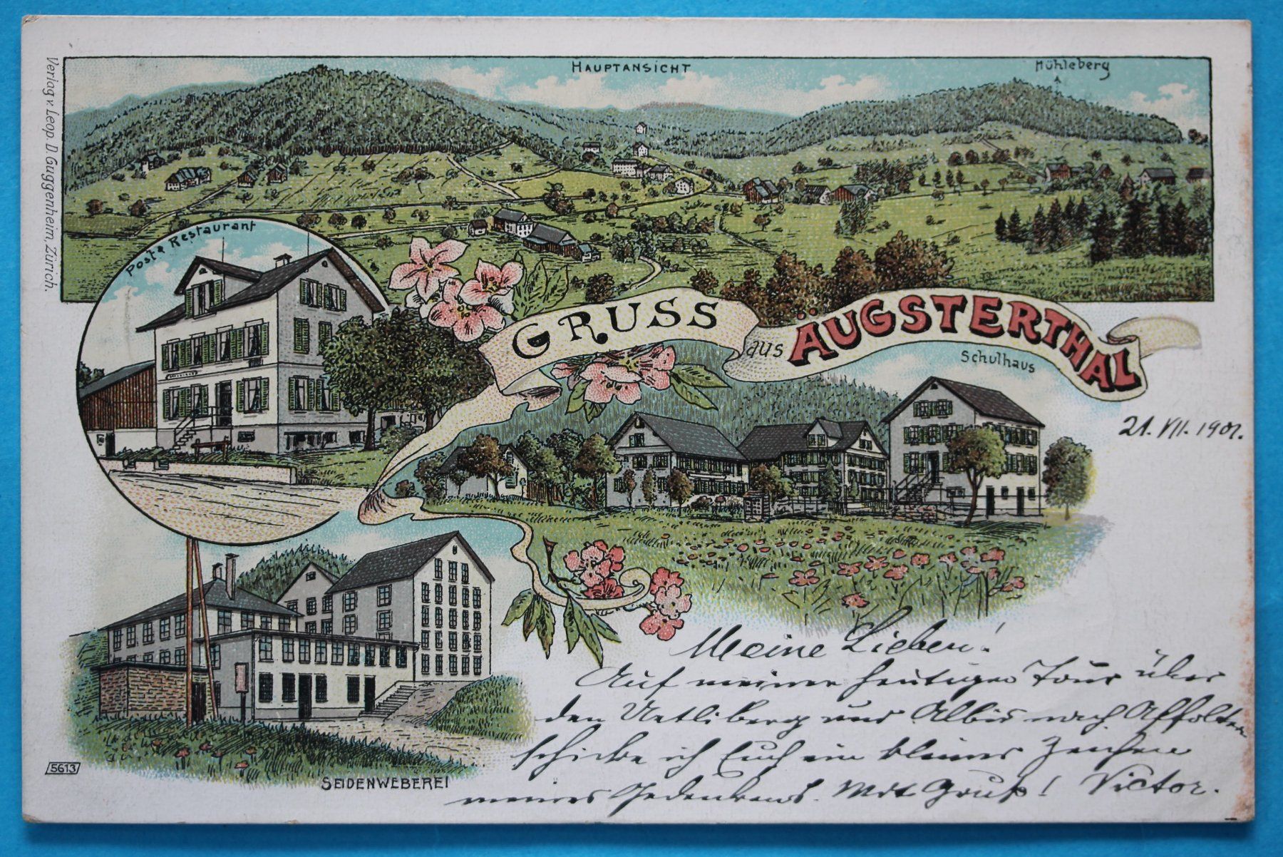 Ansichtskarten: AUGSTERTHAL LITHO AK – Gebraucht aus Lotzwil von pirolh