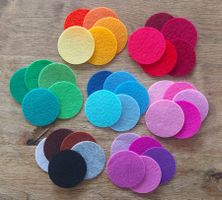 10 Stk Filz Kreise 5 cm gestanzt Felt Circles Die Cuts