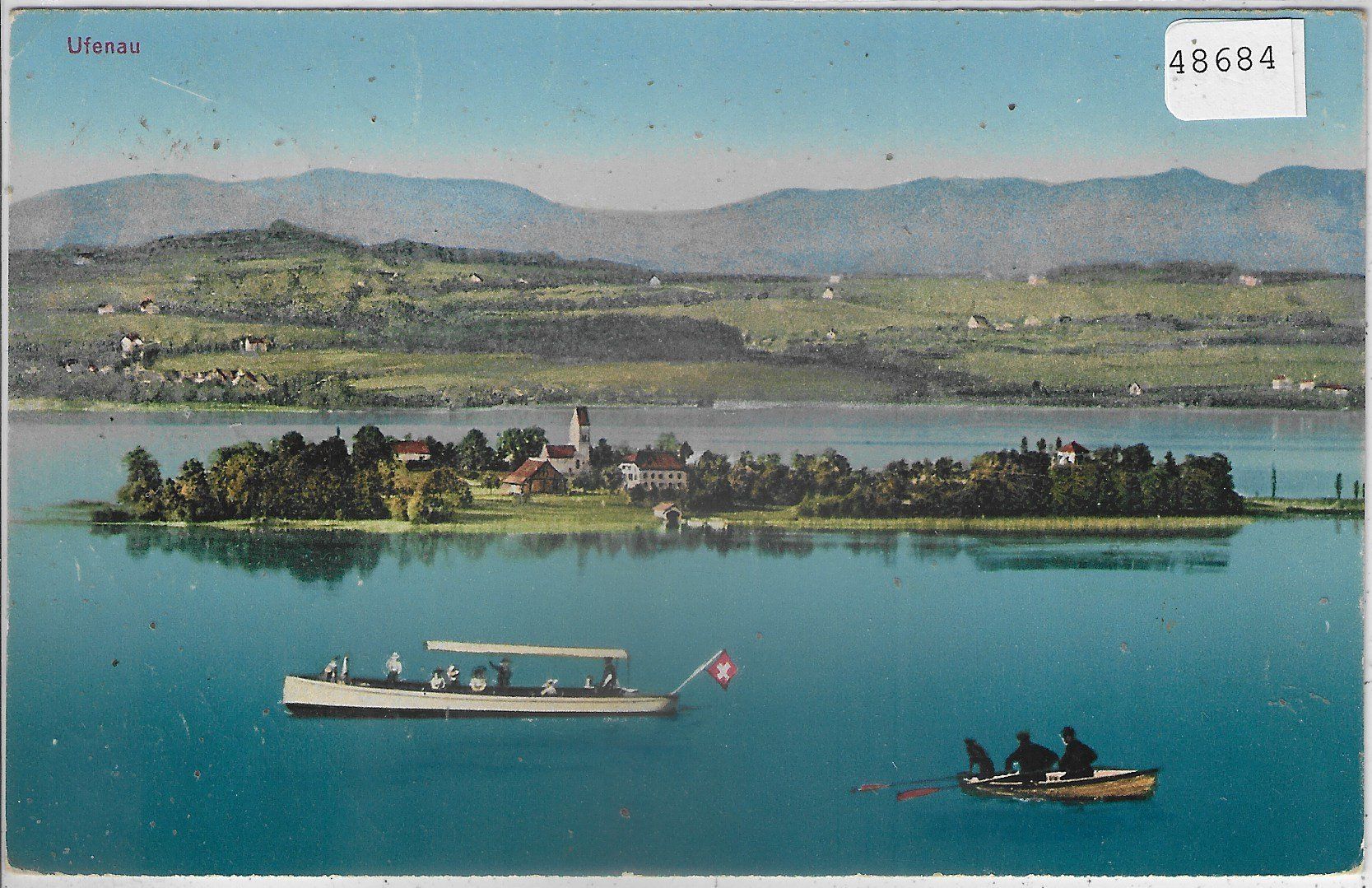 Cartoline postali: Insel Ufenau - Boote - Litho – Usato da Ettingen venduto da Kartenplanet