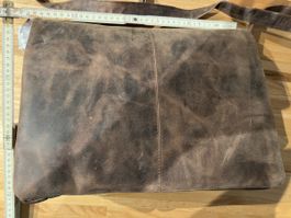 VERA PELLE Ledertasche Umhängetasche braun Vintage