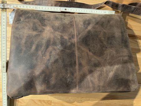 VERA PELLE Ledertasche Umhängetasche braun Vintage