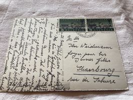 Timbre rayon manquant sur carte 1947 voir photos