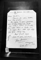 Foto eines Briefes von John Lennon an Sothebys Auktion 1982