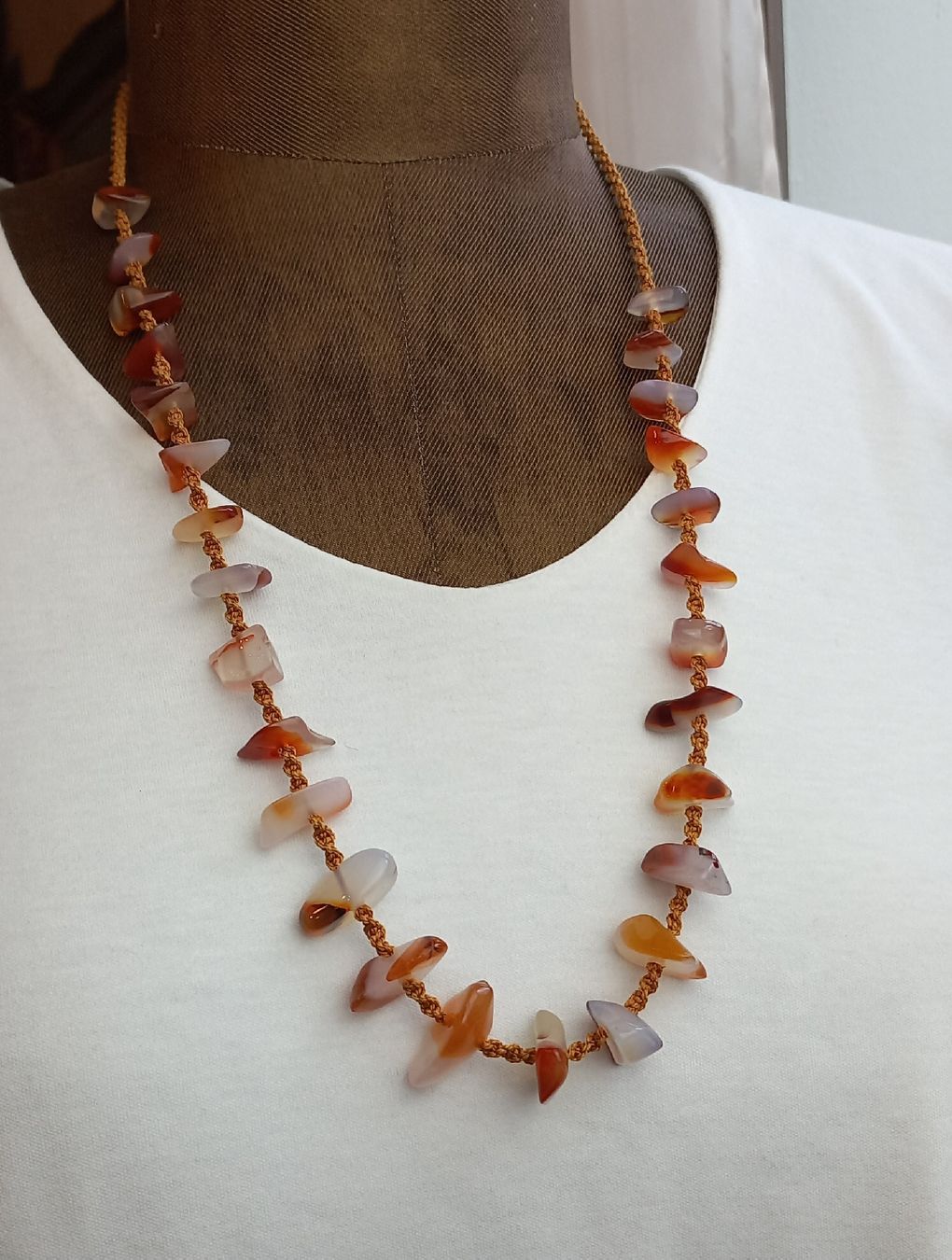 Catenine: Vintage Handgemachte Achat-Kette mit Silberverschluss – Usato da Buchs AG venduto da Dzirul 2