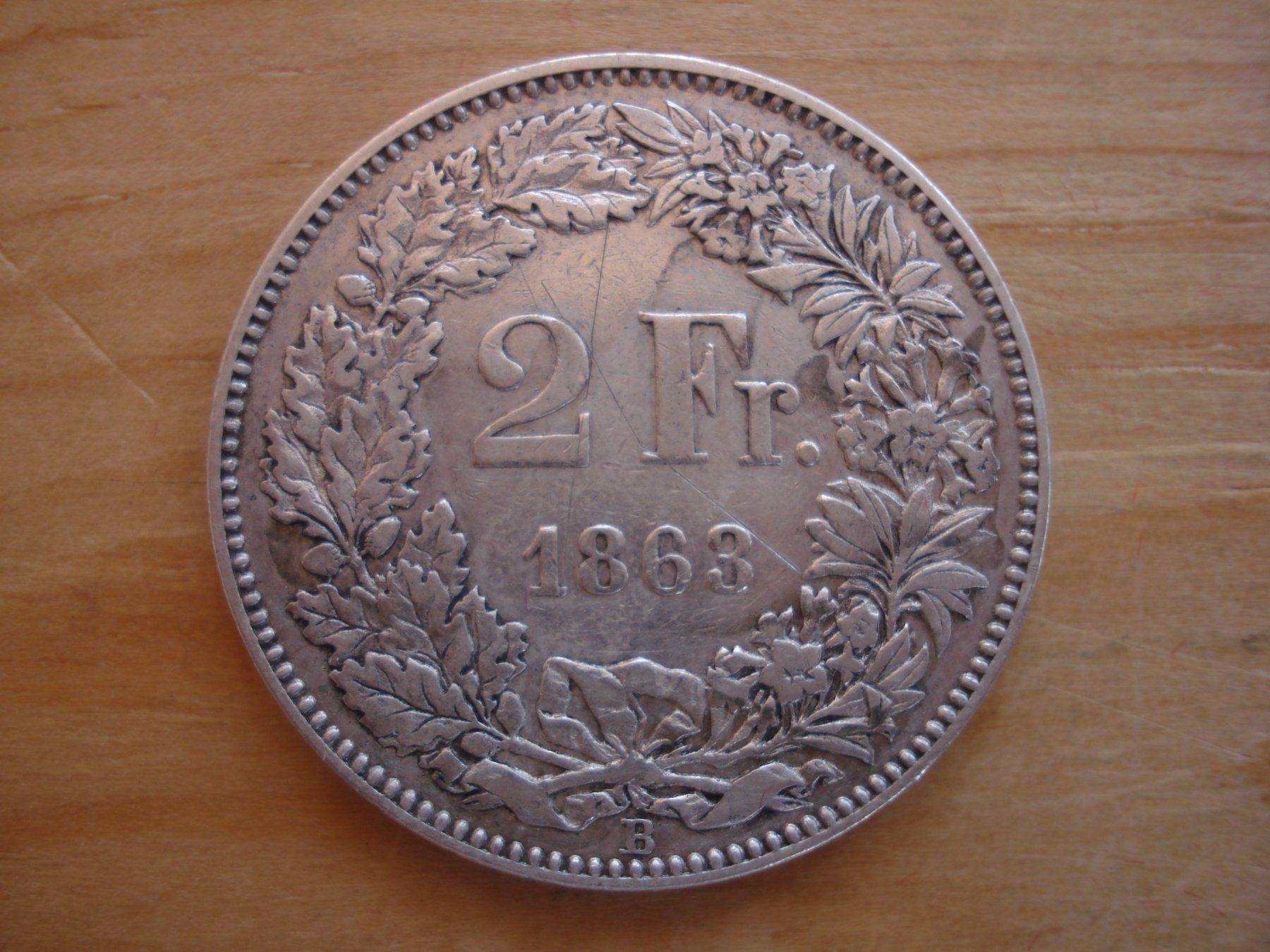Tutti le monete: (C1) 2 Franken 1863 SS-VZ – Usato da Erlach venduto da Net-Coins
