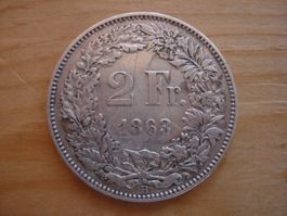 (C1) 2 Franken 1863 SS-VZ