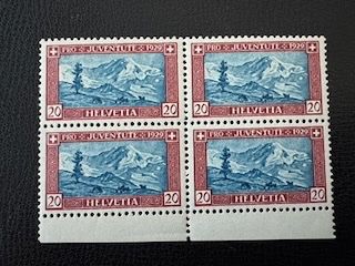 Tutti i francobolli: Pro Juventute 1929, 51.3.01, Viererblock, postfrisch – Usato da Stallikon venduto da HILDECH1 1