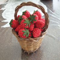 1 Stk Erdbeere gehäkelt, fragola uncinetto, fraise 300