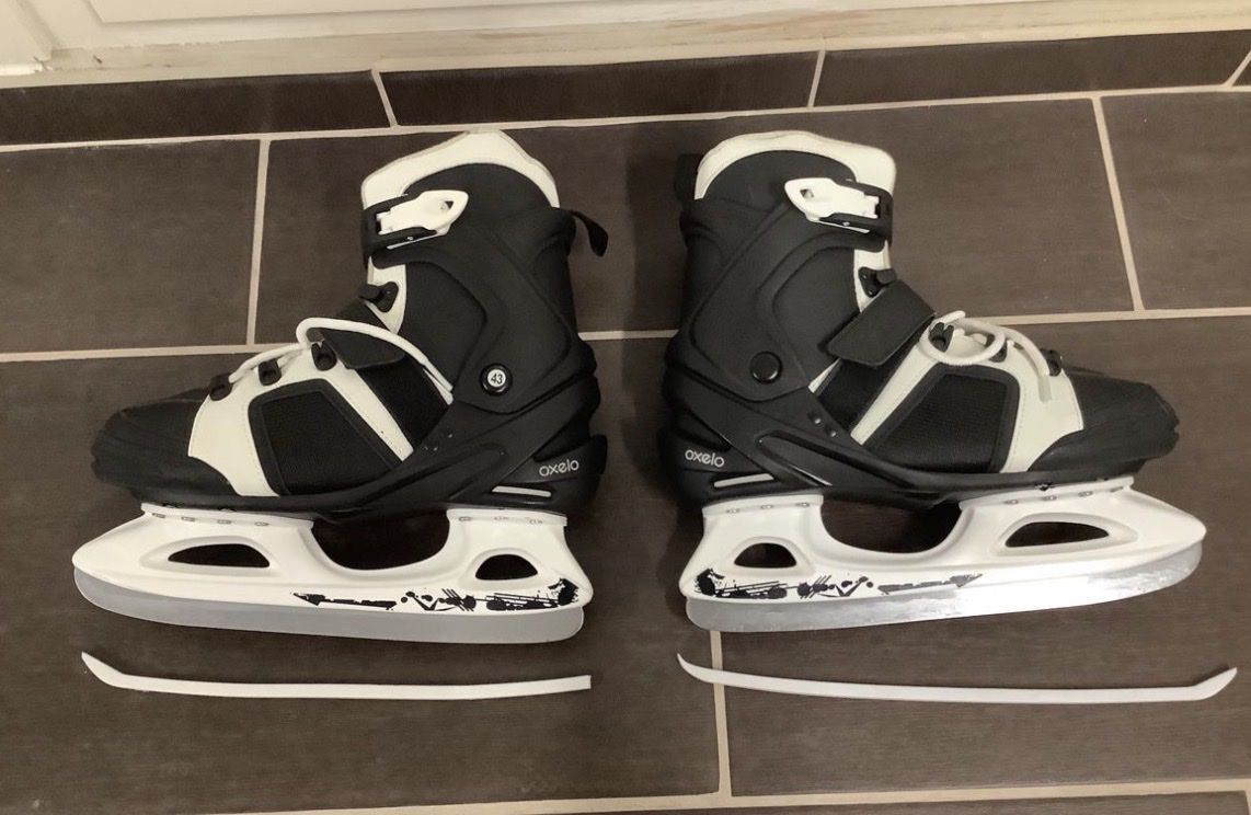Oxelo Schlittschuhe: Inline Skates Oxelo size 43 black white used – Gebraucht aus Genève von nic_ss9x