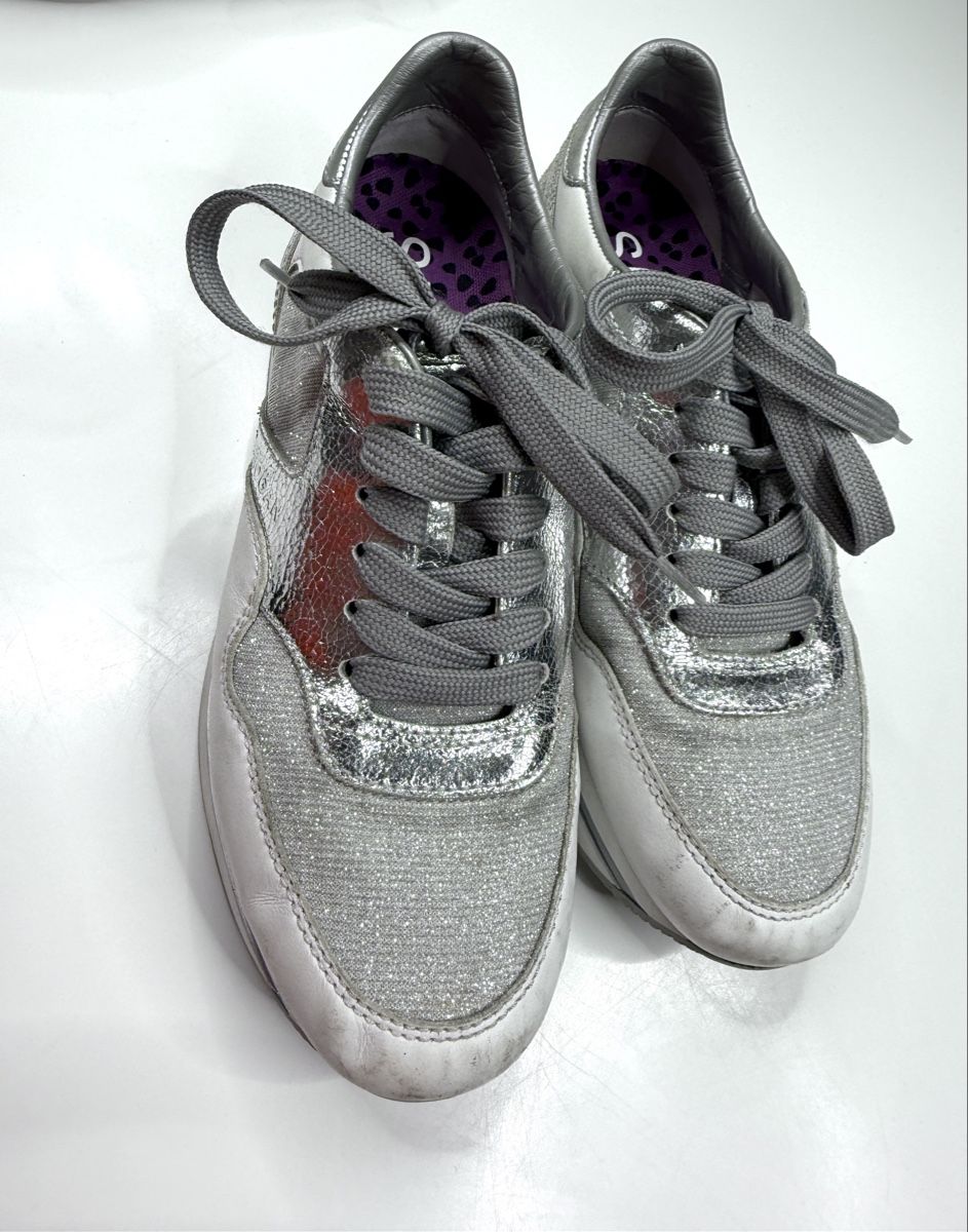 Hogan Scarpe da donna: Hogan Sneaker, Grösse 37.5, Silber-Weiss – Usato da Meggen venduto da kammann 1