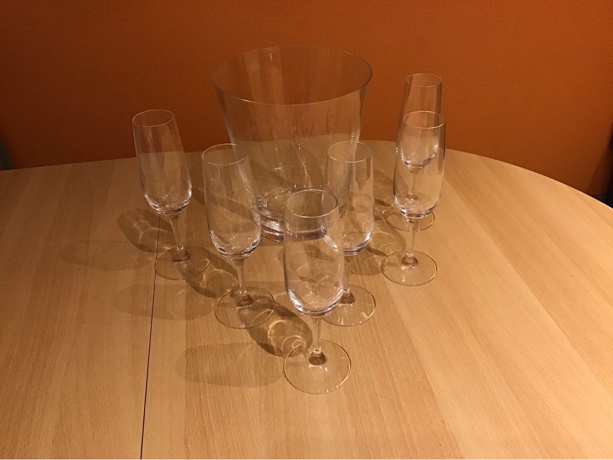 Bicchieri: Champagner set 7 Teilig  Rona – Nuovo e nell'imballaggio originale da Trimbach venduto da Mery70