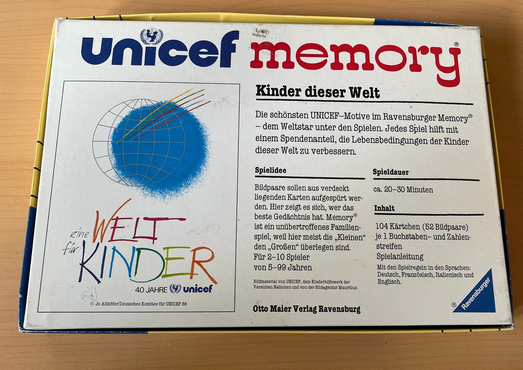 Ravensburger Jeux: UNICEF Memory - Kinder der Welt – D'occasion à Le Noirmont par bouboun21 3
