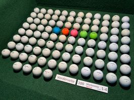 100 gebrauchte Golfbälle Markenmix „Spezial“ (Set 018)