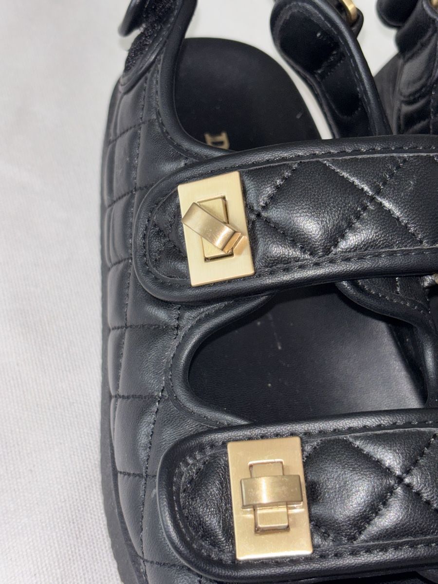Dune London Scarpe da donna: Dune Black Leather Sandal 37 – Usato da Arlesheim venduto da schnsel 5