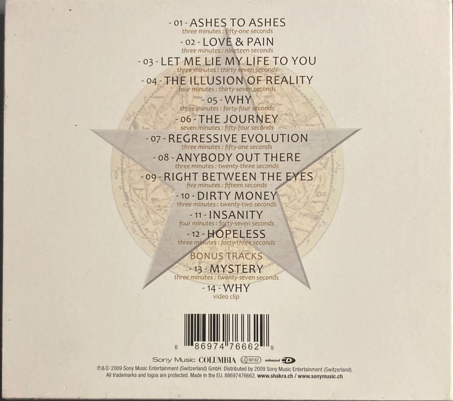 CDs: SHAKRA - EVEREST – Gebraucht aus Poliez-Pittet von Newtown-Records 1