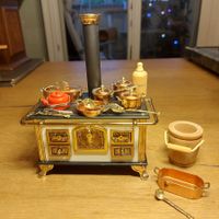 BODO HENNIG Puppenherd Miniaturherd mit Zubehör, Top set