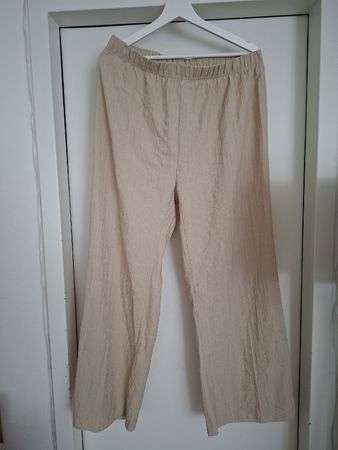 Pantalon ample beige texturé taille élastiquée été ☀️ XXL