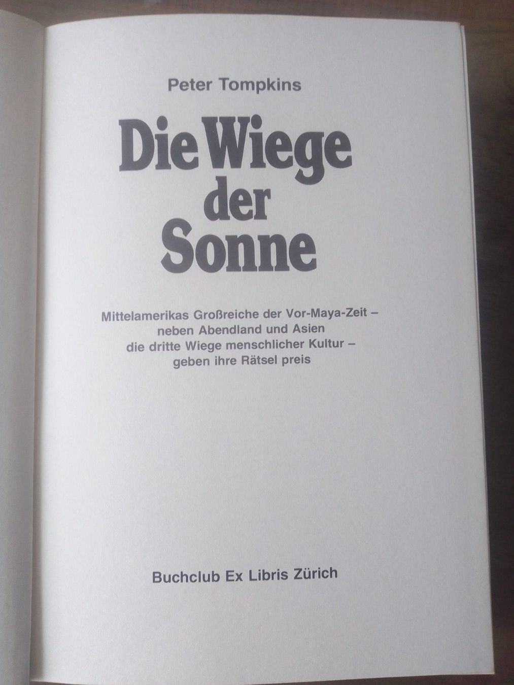 Bücher: Die Wiege der Sonne – Gebraucht aus Bassersdorf von elm_f9sw 1