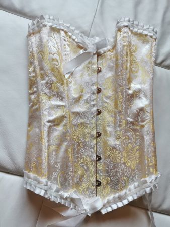 Corsage beige/gold/weiss *NEU* S