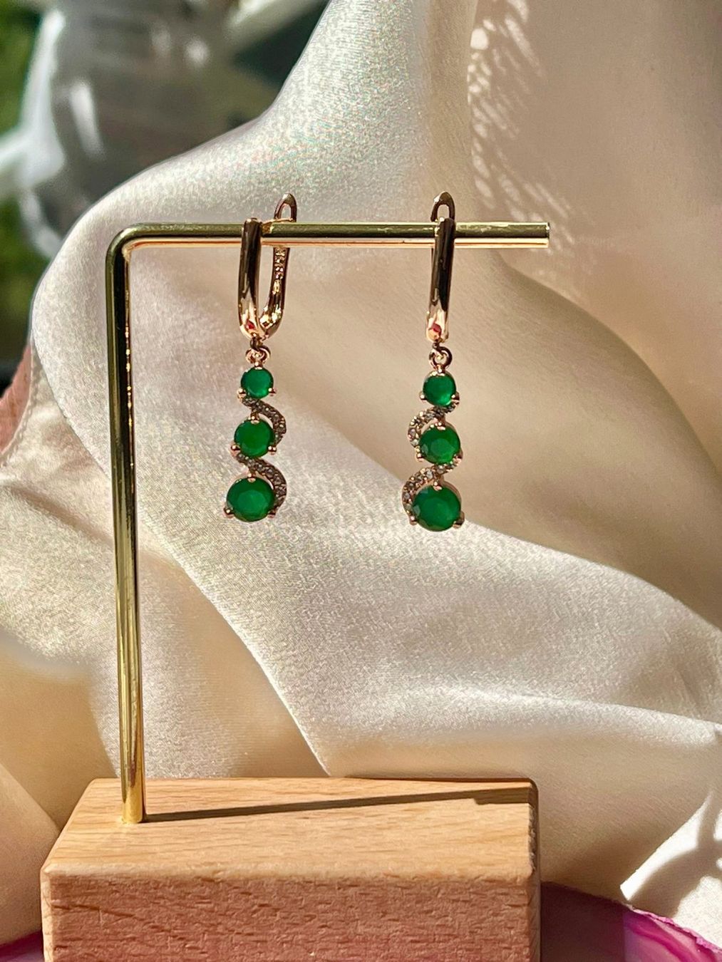 Orecchini pendenti & Orecchini a lobo: Boucles pendantes plaqué or rose - stamp "585" – Nuovo e nell'imballaggio originale da Thônex venduto da Swiss-Jewels 4