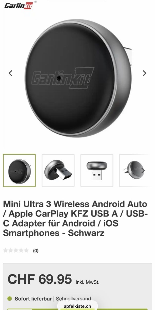 Unità & Adattatore: Carlinkit mini Ultra 3 Wireless Apple Carplay Android Auto – Nuovo e nell'imballaggio originale da Olten venduto da Lamb_of_God 3